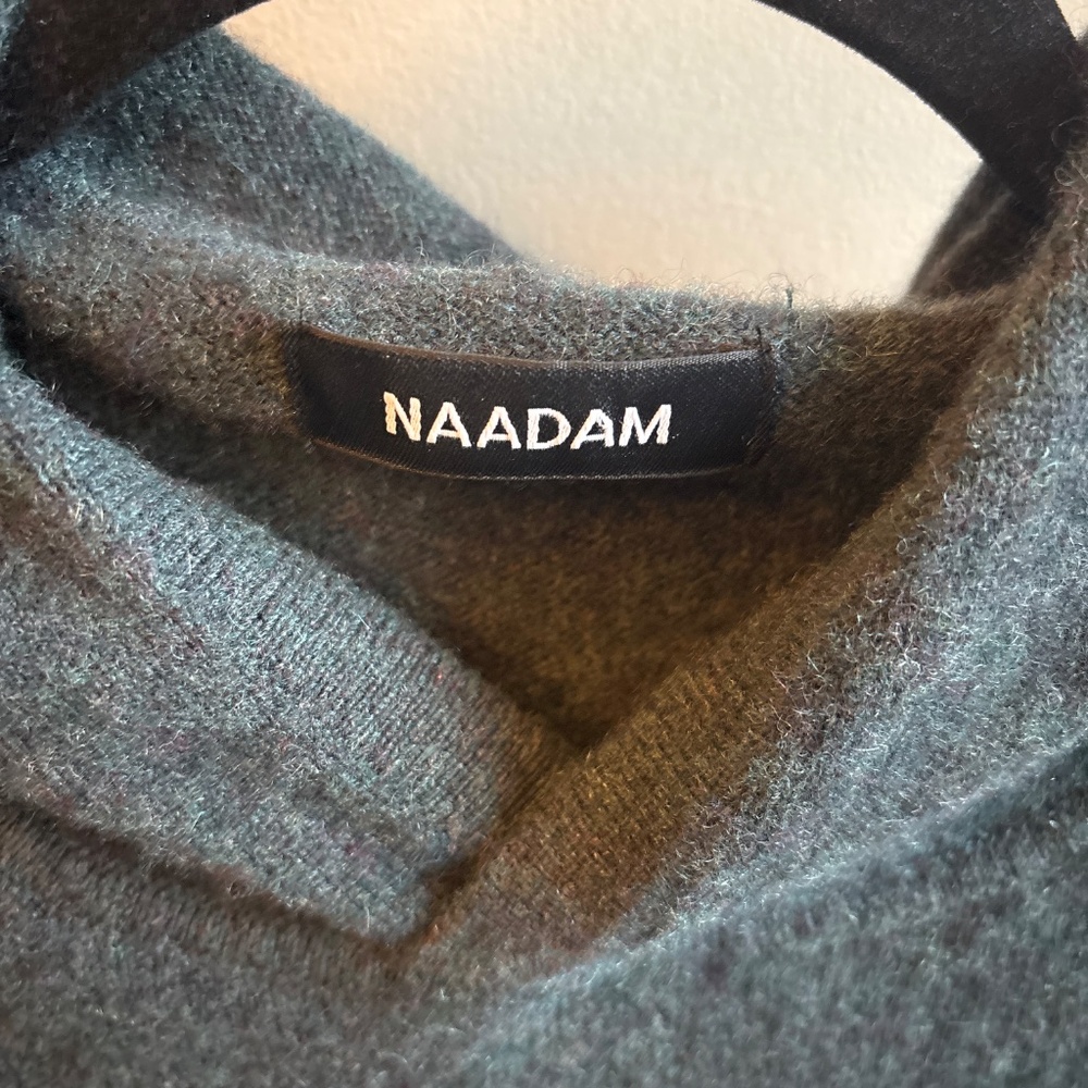 Naadam XL 100% cashmere signature hoodie joggers deep blue gray matching set - Picture 2 of 9